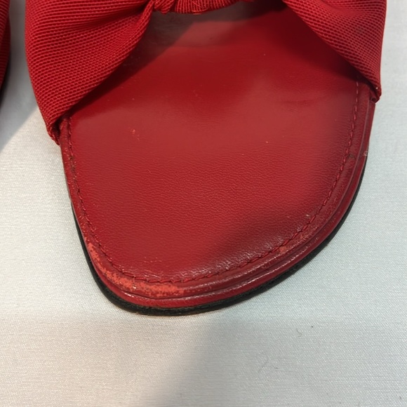 Vaneli Red Leather Heels Size 10 - Picture 7 of 11